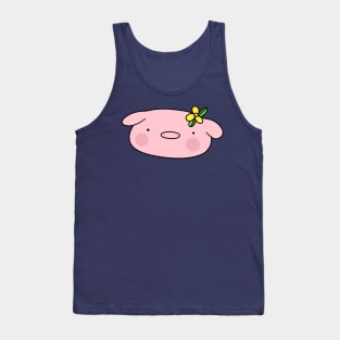 Flower Pig Face Tank Top